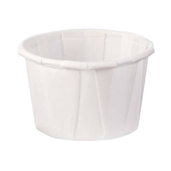 Souffle Cup Paper WHT 1oz 250/PK 20PK/CS Image Product Image