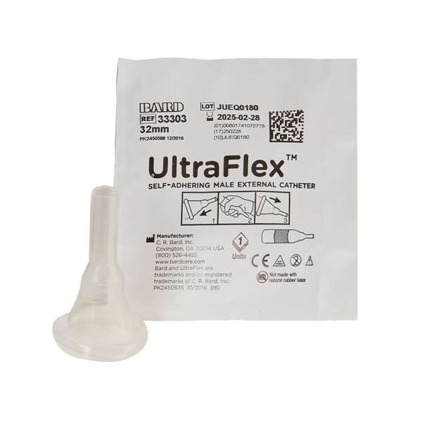 Urol Cath Ext Male Self Adh Silicone 32MM EA Image Product Image