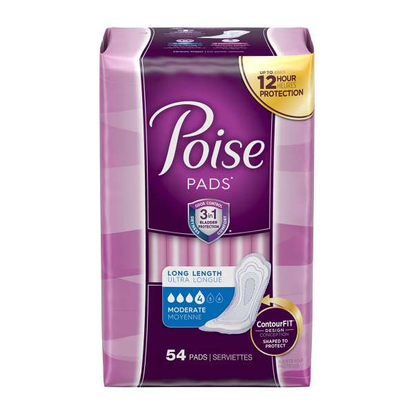 Liner Poise Pad 12.2 Mod Absorb Female 54/PK Image Product Image