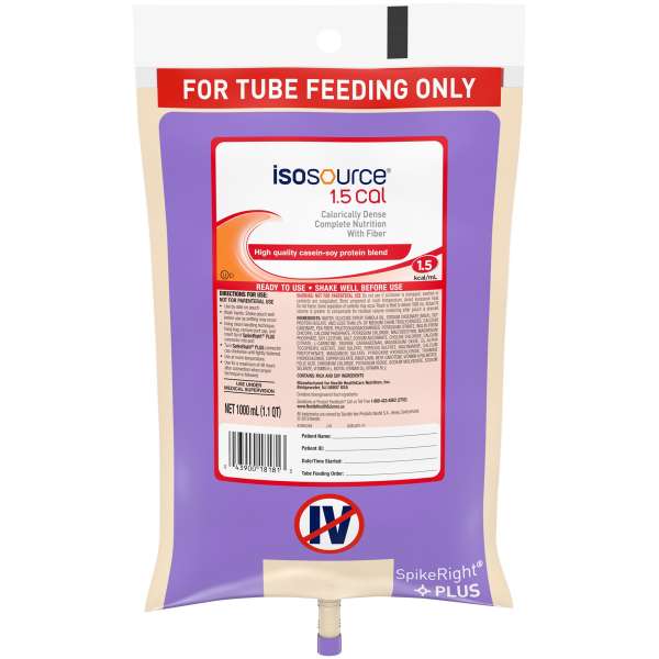 Isosource 1.5 Unflv 1500 Cal 1000mL RTH Bag EA Image Product Image