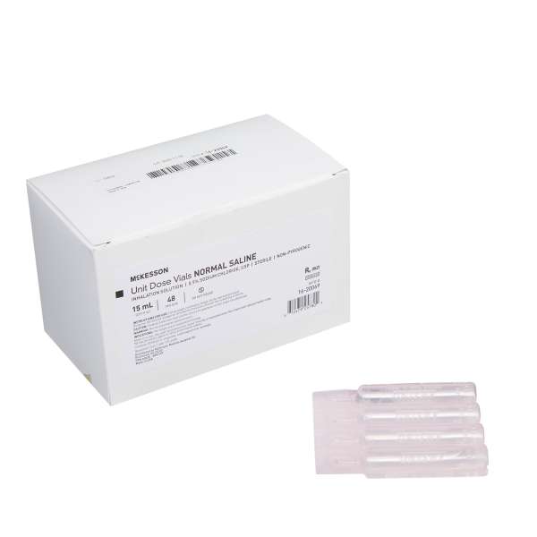 Saline INH Sodium Chloride 0.9% 15mL Vile 48/BX Image Product Image