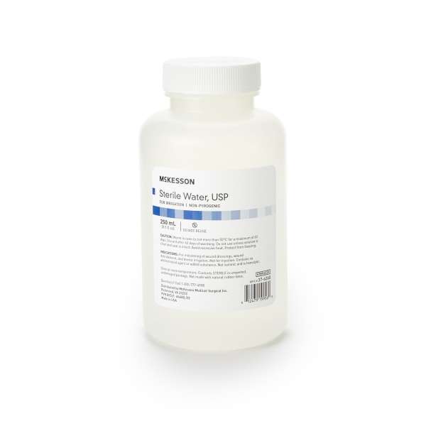 Sterile Water Sol H2O 250mL Screwtop EA Image Product Image