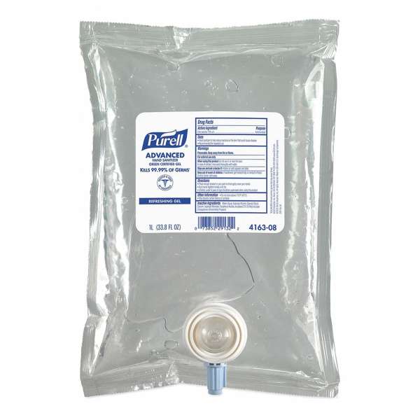 Hand Sanitizer Purell Gel 1000ml Refill Bag EA Image Product Image