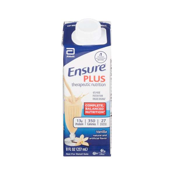 Ensure Plus Vanilla 350 Cal 237mL 8oz CTN EA Image Product Image