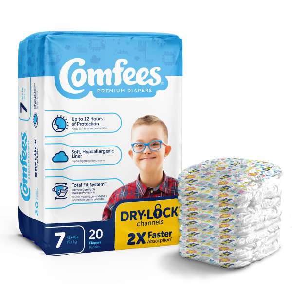 Brief/Diaper Baby Comfees Mod Abs Sz7 41+ lb 20/BG Image Product Image