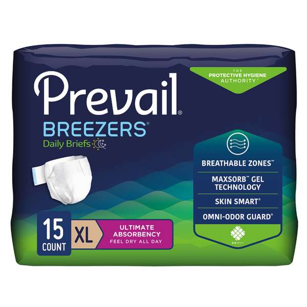 Brief Prevail Breathable XL 15/PK Image Product Image