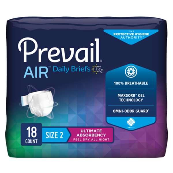Brief Prevail Air Plus Size 2 18/PK Image Product Image