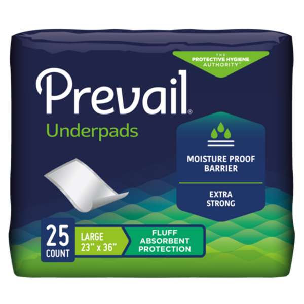 Underpad Prevail 23x36 LT Abs 25/PK Image Product Image