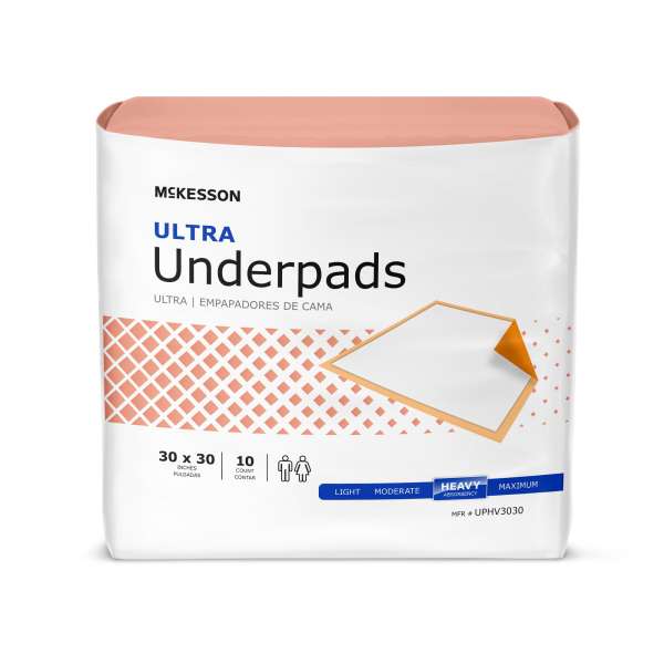 Underpad Ultra 30x30 Hvy Absb 10/BG Image Product Image