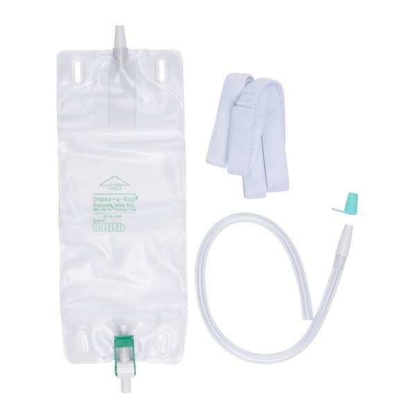 Urol Leg Bag Disp Vinyl Bard 950m W/strps, Ext Tub Image Product Image