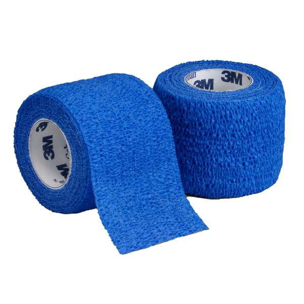 Bndg Coban Self Adh Wrap 3x5 Yd Blue NS Roll Image Product Image
