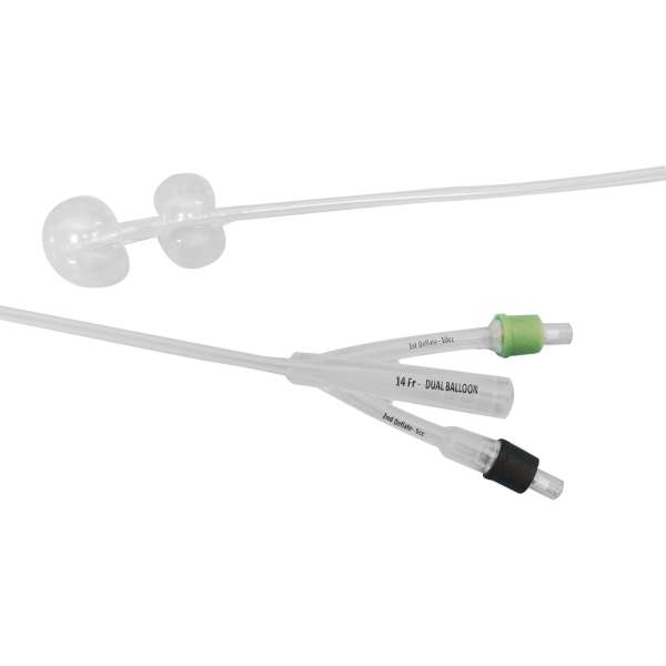 Urol Cath Indwell 2-way Dual Balloon Silc 18Fr EA Image Product Image