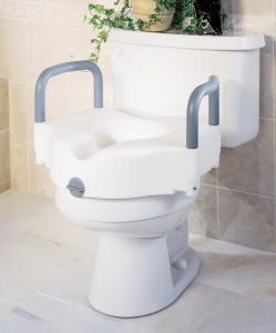Toilet Seat Raised Locking With Arms Product Image
